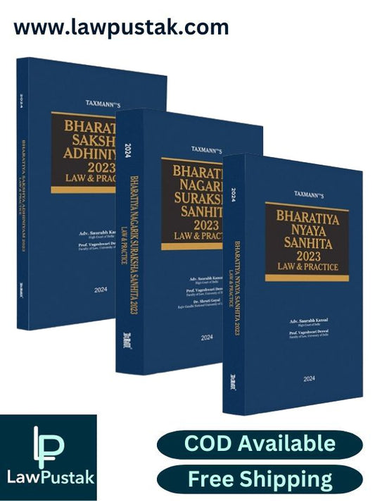 Law and Practice Series – Bharatiya Nyaya Sanhita (BNS) | Bharatiya Nagarik Suraksha Sanhita (BNSS) | Bharatiya Sakshya Adhiniyam (BSA) | Set of 3 Books