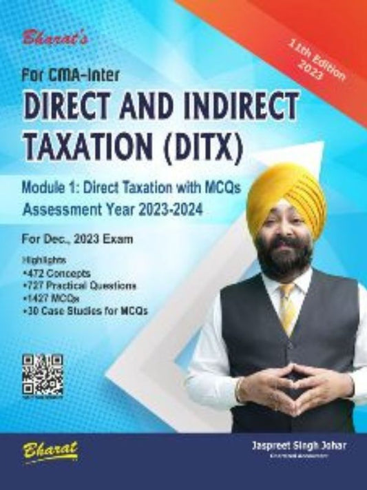 Bharat's DIRECT AND INDIRECT TAXATION (DITX), Module 2 : Indirect Taxation with MCQs