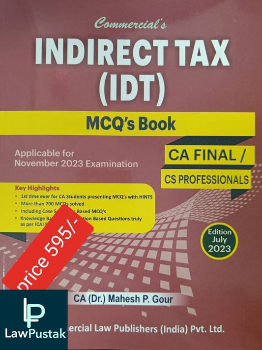 CA Final Indirect Tax (IDT) MCQs Book By Mahesh Gour-Commercial