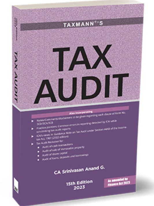 Taxmann's Tax Audit Srinivasan Anand G