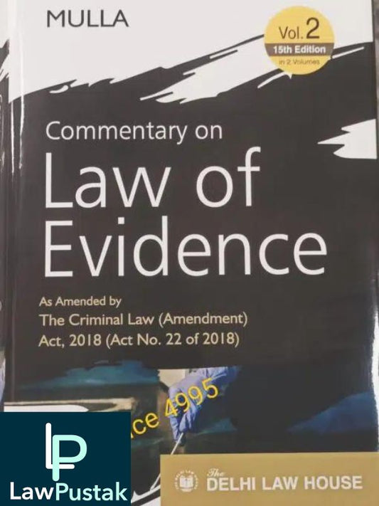 Commentary on The law of Evidence by Mulla [2 Vols.] –Lawpustak