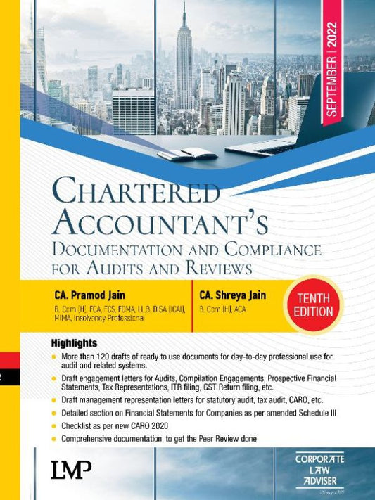 LMP Chartered Accountants Documentation and Compliance for Audits and Reviews By Pramod Jain Edition September 2022