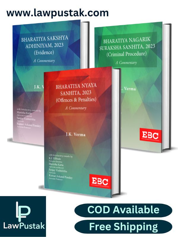 EBC's Combo of Commentaries on New Criminal Laws by J K Verma-1st Edition, 2024-Eastern Book Company