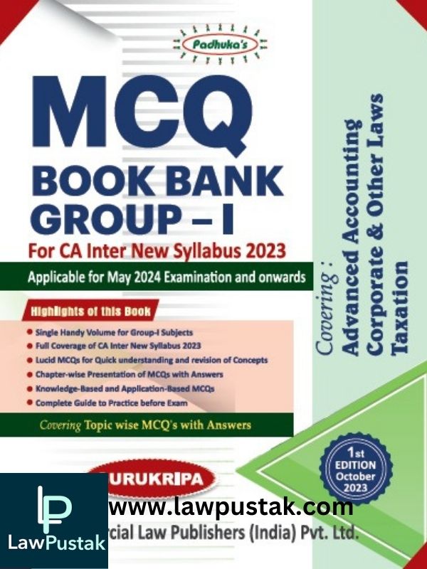 MCQ Book Bank Group-I for CA Inter New Syllabus 2023 by G. Sekar-Commercial's