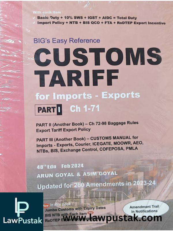 BIG's Easy Reference CUSTOMS TARIFF for Imports - Exports part-I