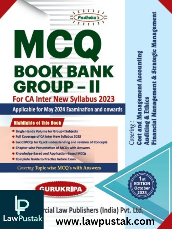 MCQ Book Bank Group-II for CA Inter New Syllabus 2023 by G. Sekar-Commercial's