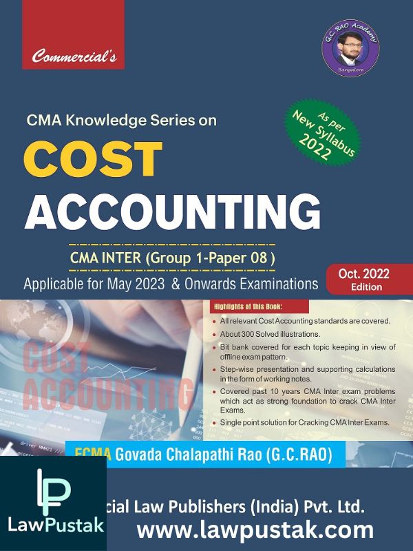 Cost Accounting CMA Inter (G 1- Paper -08) New Syllabus-G.C. RAO-Commercial's