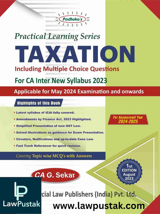 Practical Learning Series Taxation for CA Inter New Syllabus 2023-G. Sekar-Commercial's