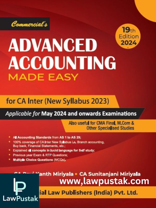 Advanced Accounting Made Easy CA Inter by CA. Ravi Kanth Miriyala-19th Edition 2024-Commercial's