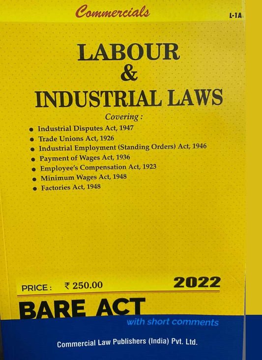 Commercial Law Publisher's Bareact On Labour & Industrial Laws 2022 Edition