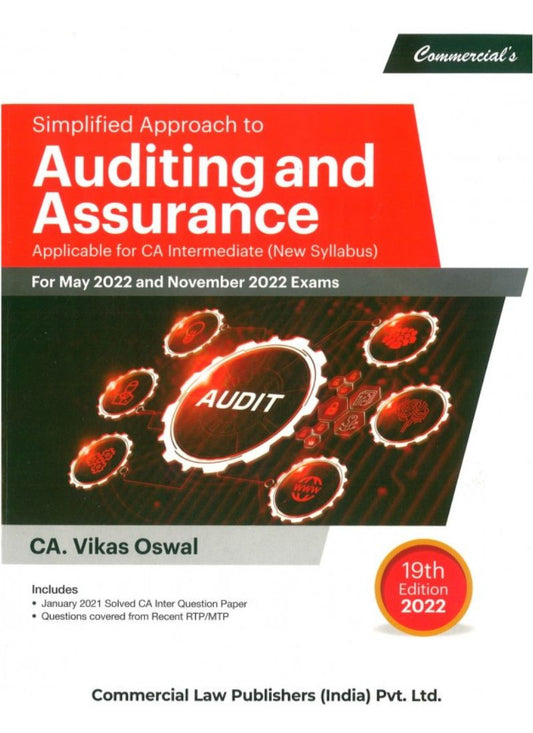 Commercial Law Publisher's Simplified Approach to Auditing & Assurance 19th Edition 2022 by CA Vikas Oswal