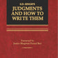 Eastern Book Company's Judgments and How to Write Them by S.D. Singh 5th Edition Reprinted 2022