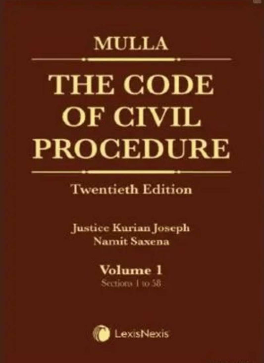 Lexisnexis's The Code of Civil Procedure (CPC) 20th Edition 2021 by Dinshah Fardunji Mulla, (3 Volumes set) Lexisnexis