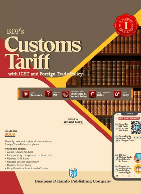 BDP's Customs Tariff with IGST and Foreign Trade Policy (June 2022 Edition) by Anand Garg- 51st Edition 2022-2023