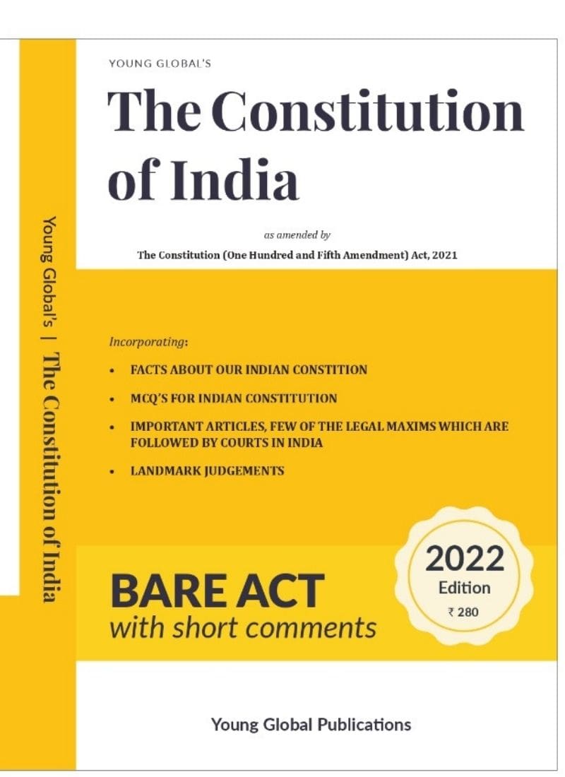 The Constitution Of India Bareact with short notes 2022 Edition ...