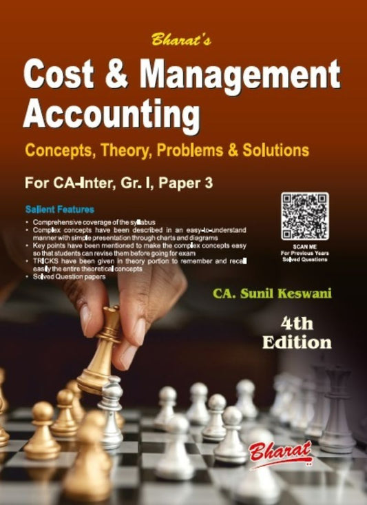 COST & MANAGEMENT ACCOUNTING (CA-INTER) by CA. Sunil Keswani 4th Edition 2022-Bharat's